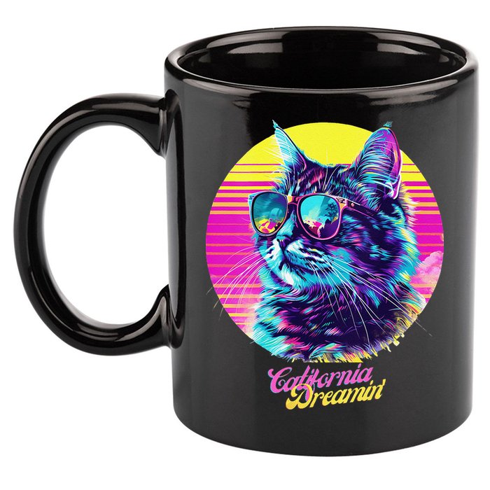 Catifornia Dreamin About Birds And Mice 11oz C Handle Ceramic Mug