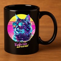 Catifornia Dreamin About Birds And Mice 11oz C Handle Ceramic Mug