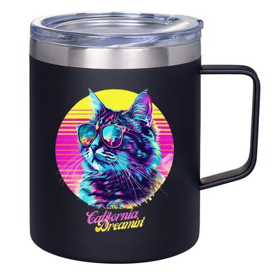 Catifornia Dreamin About Birds And Mice 12oz Stainless Steel Coffee Mug