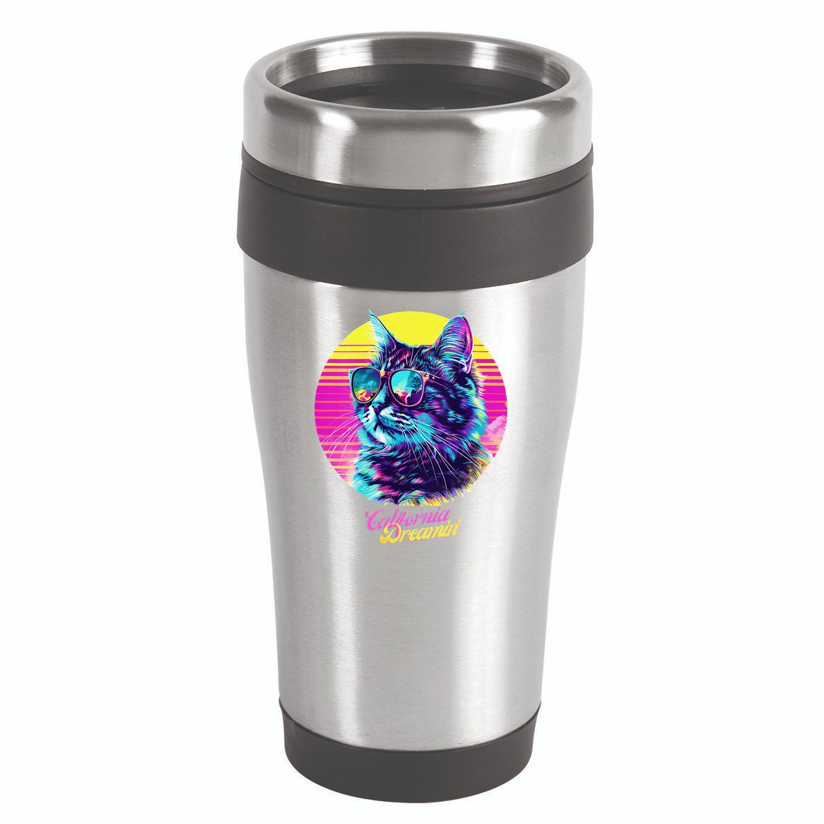 Catifornia Dreamin About Birds And Mice 16oz Travel Tumbler
