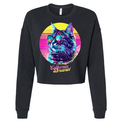 Catifornia Dreamin About Birds And Mice Cropped Pullover Crew