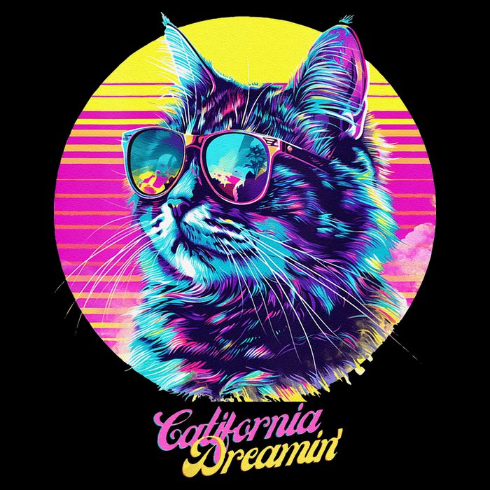 Catifornia Dreamin About Birds And Mice Cropped Pullover Crew