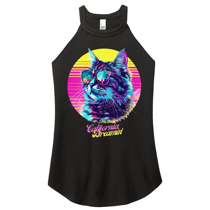 Catifornia Dreamin About Birds And Mice Women's Perfect Tri Rocker Tank