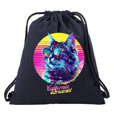 Catifornia Dreamin About Birds And Mice Drawstring Bag