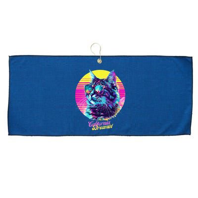 Catifornia Dreamin About Birds And Mice Large Microfiber Waffle Golf Towel