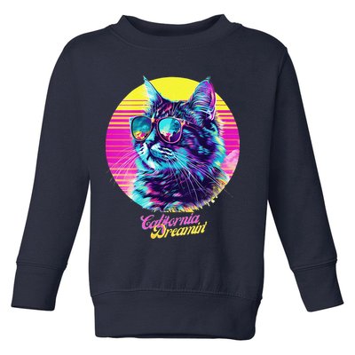 Catifornia Dreamin About Birds And Mice Toddler Sweatshirt