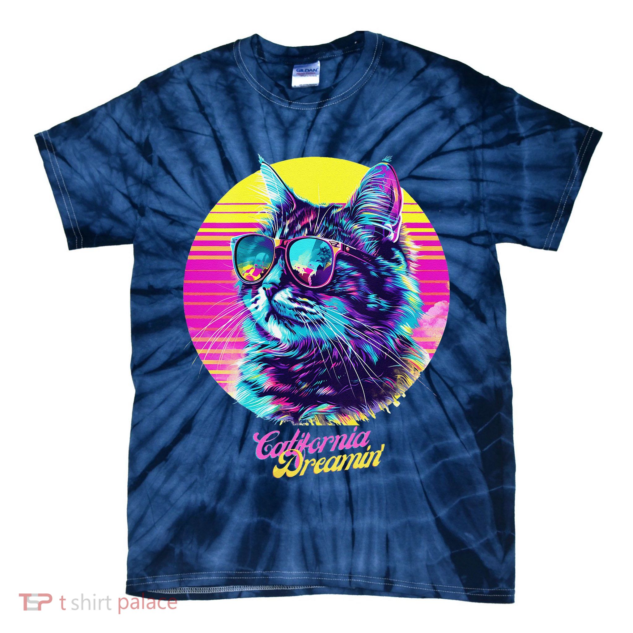 Catifornia Dreamin About Birds And Mice Tie-Dye T-Shirt