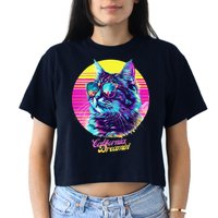 Catifornia Dreamin About Birds And Mice Women's Crop Top Tee