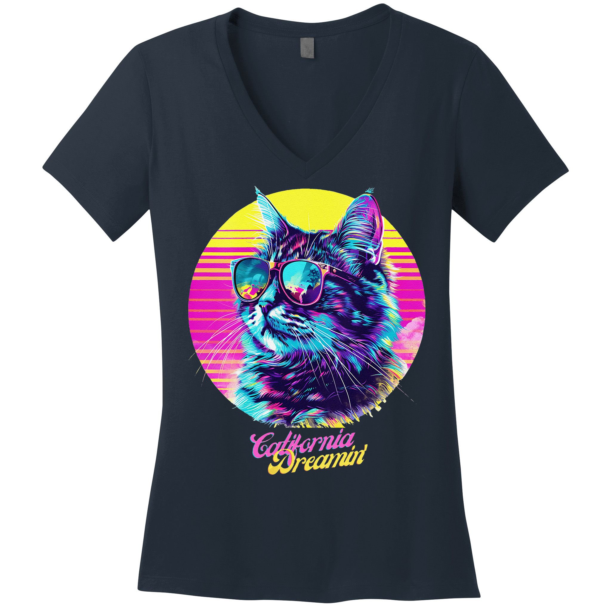 Catifornia Dreamin About Birds And Mice Women's V-Neck T-Shirt