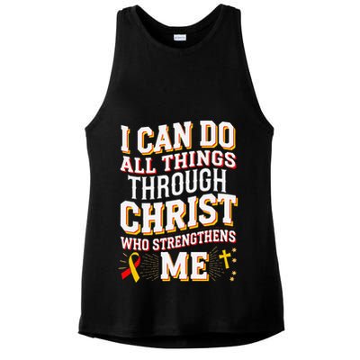 Can Do All Things Through Christ Hepatitis Awareness Ladies PosiCharge Tri-Blend Wicking Tank