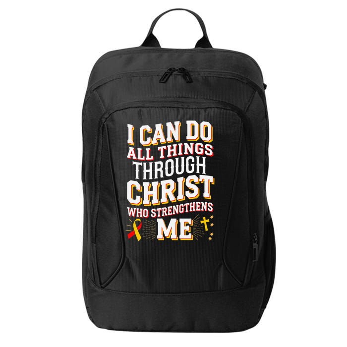 Can Do All Things Through Christ Hepatitis Awareness City Backpack
