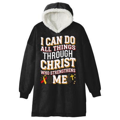 Can Do All Things Through Christ Hepatitis Awareness Hooded Wearable Blanket