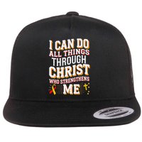 Can Do All Things Through Christ Hepatitis Awareness Flat Bill Trucker Hat