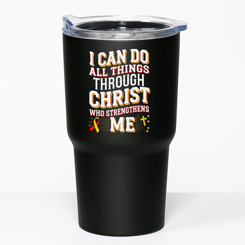 Can Do All Things Through Christ Hepatitis Awareness Tumbler
