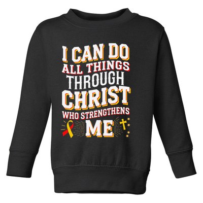 Can Do All Things Through Christ Hepatitis Awareness Toddler Sweatshirt