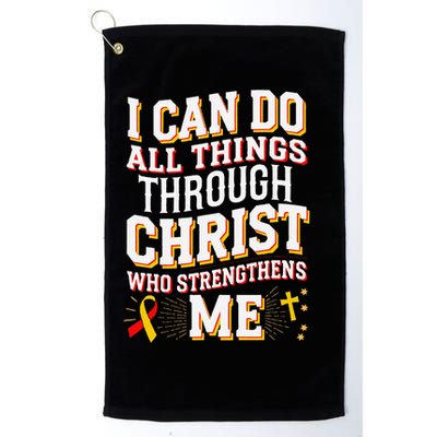 Can Do All Things Through Christ Hepatitis Awareness Golf Towel
