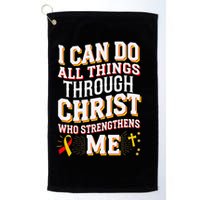 Can Do All Things Through Christ Hepatitis Awareness Golf Towel