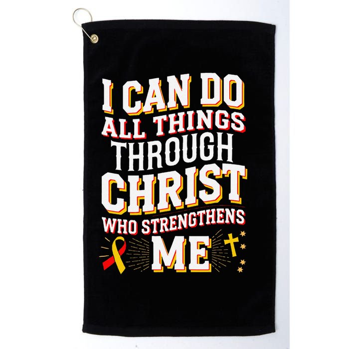Can Do All Things Through Christ Hepatitis Awareness Golf Towel