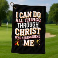 Can Do All Things Through Christ Hepatitis Awareness Golf Towel