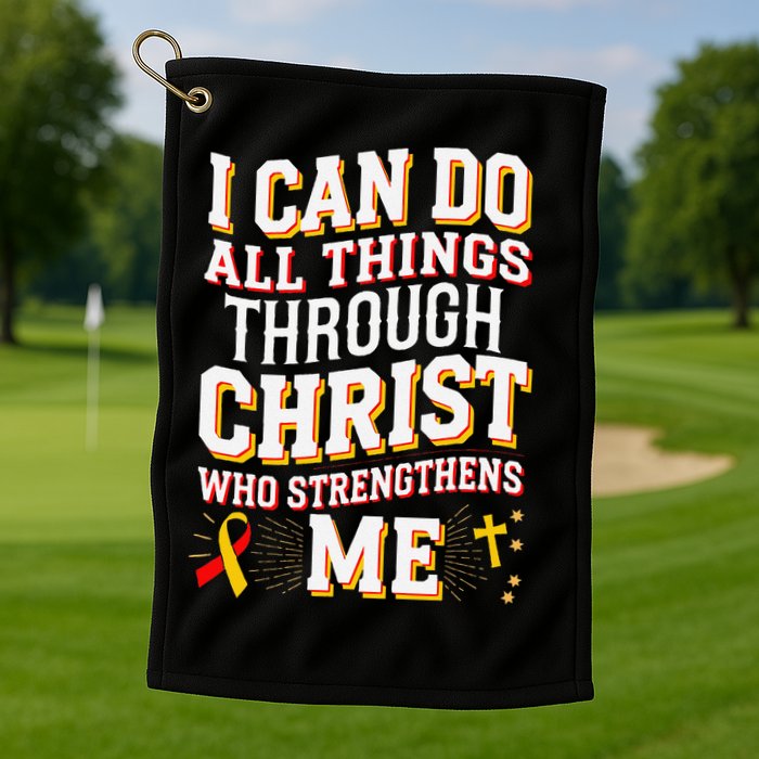 Can Do All Things Through Christ Hepatitis Awareness Golf Towel