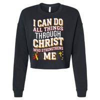 Can Do All Things Through Christ Hepatitis Awareness Cropped Pullover Crew