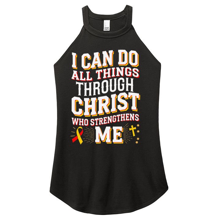 Can Do All Things Through Christ Hepatitis Awareness Women's Perfect Tri Rocker Tank