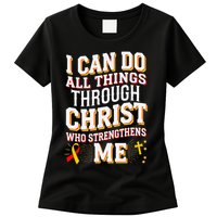 Can Do All Things Through Christ Hepatitis Awareness Womens T-Shirt