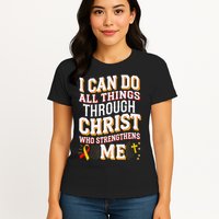 Can Do All Things Through Christ Hepatitis Awareness Womens T-Shirt