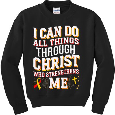 Can Do All Things Through Christ Hepatitis Awareness Kids Sweatshirt