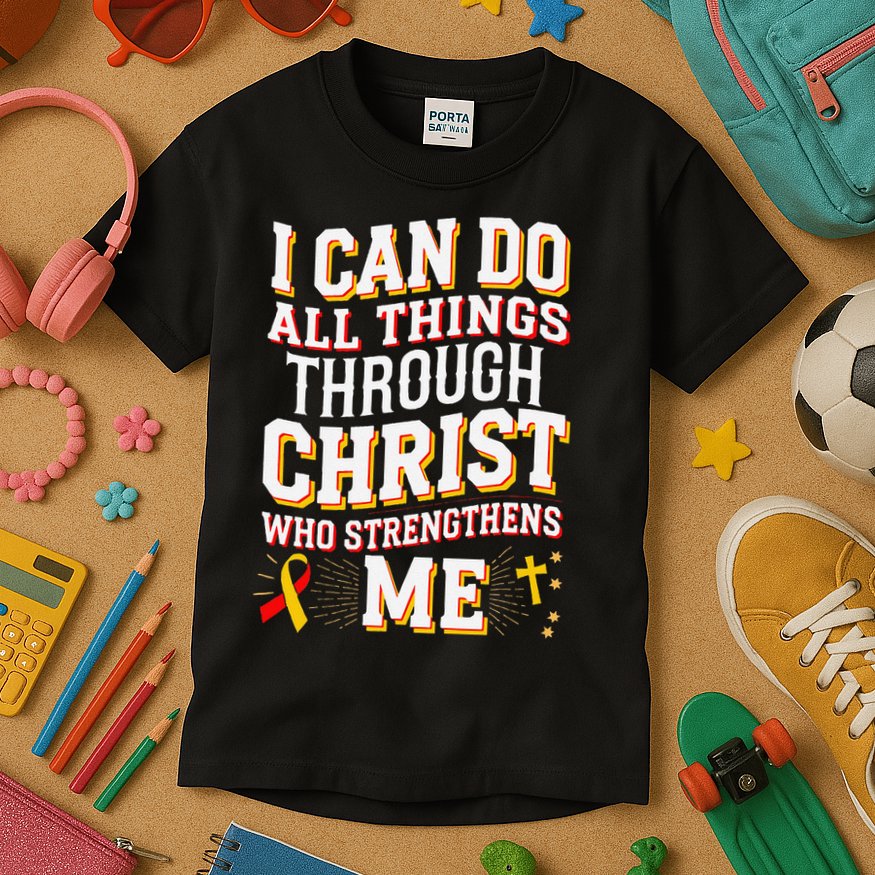 Can Do All Things Through Christ Hepatitis Awareness Kids T-Shirt