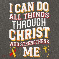 Can Do All Things Through Christ Hepatitis Awareness Cotton Canvas Backpack