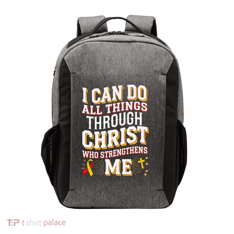 Can Do All Things Through Christ Hepatitis Awareness Vector Backpack