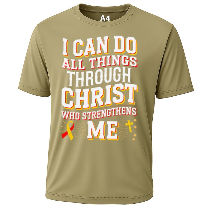 Can Do All Things Through Christ Hepatitis Awareness Cooling Performance Crew T-Shirt