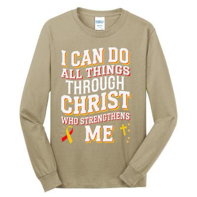 Can Do All Things Through Christ Hepatitis Awareness Tall Long Sleeve T-Shirt