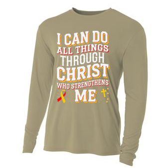 Can Do All Things Through Christ Hepatitis Awareness Cooling Performance Long Sleeve Crew