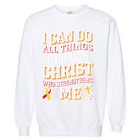 Can Do All Things Through Christ Hepatitis Awareness Garment-Dyed Sweatshirt
