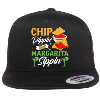 Chip Dippin' And Margarita Sippin Cinco De Mayo T Flatbill Hat