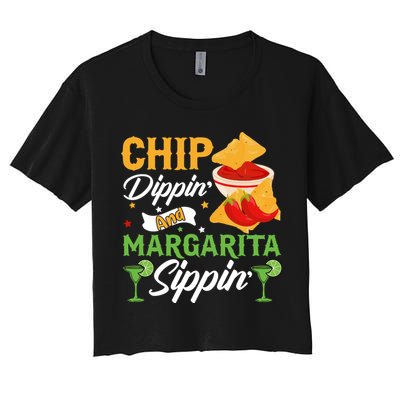 Chip Dippin' And Margarita Sippin Cinco De Mayo T Crop Top