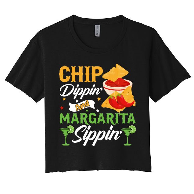 Chip Dippin' And Margarita Sippin Cinco De Mayo T Crop Top