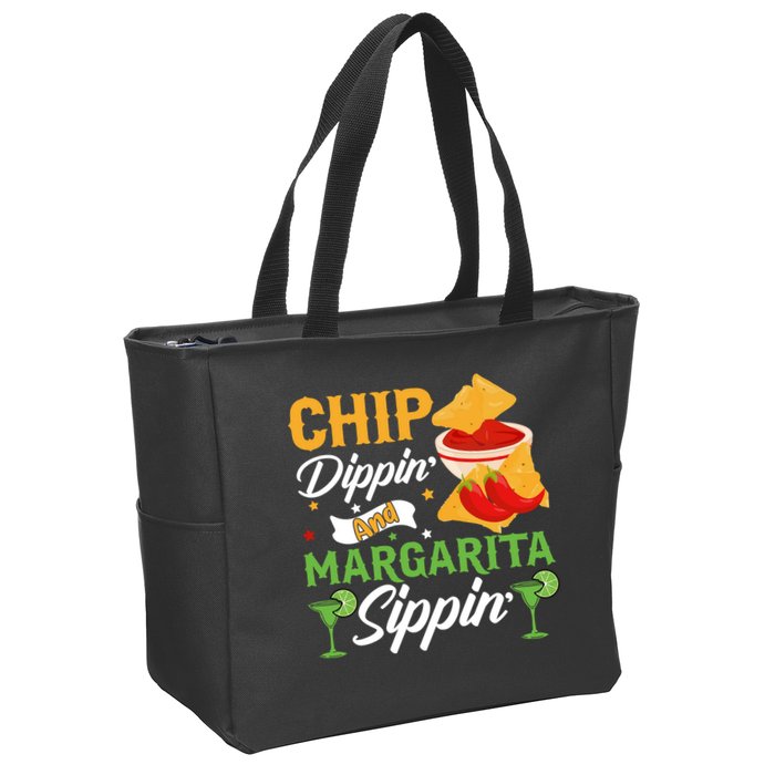 Chip Dippin' And Margarita Sippin Cinco De Mayo T Zip Tote Bag