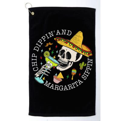 Chip Dippin And Margarita Sippin Cinco De Mayo Drinking Golf Towel