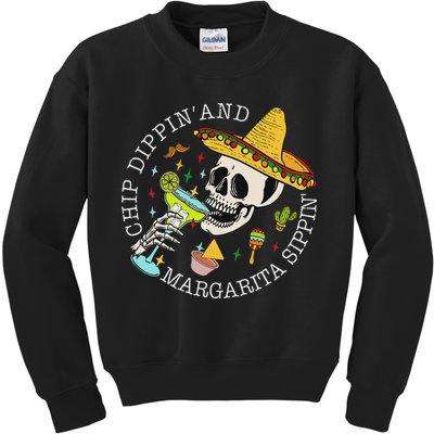 Chip Dippin And Margarita Sippin Cinco De Mayo Drinking Kids Sweatshirt