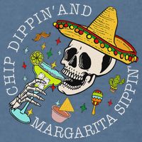 Chip Dippin And Margarita Sippin Cinco De Mayo Drinking Garment-Dyed Sweatshirt