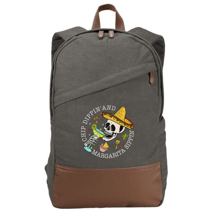 Chip Dippin And Margarita Sippin Cinco De Mayo Drinking Cotton Canvas Backpack