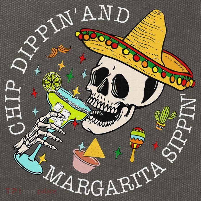 Chip Dippin And Margarita Sippin Cinco De Mayo Drinking Cotton Canvas Backpack