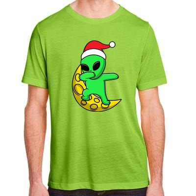 Cute Dabbing Alien Santa Claus Adult ChromaSoft Performance T-Shirt