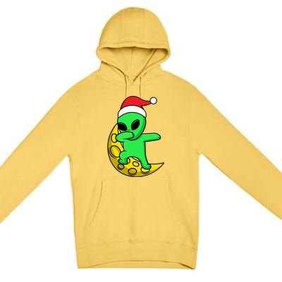 Cute Dabbing Alien Santa Claus Premium Pullover Hoodie