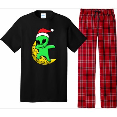 Cute Dabbing Alien Santa Claus Pajama Set