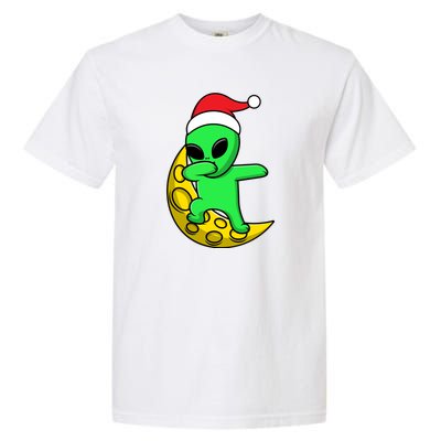 Cute Dabbing Alien Santa Claus Garment-Dyed Heavyweight T-Shirt