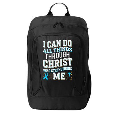 Can Do All Things Through Christ Prostate Cancer Awareness City Backpack